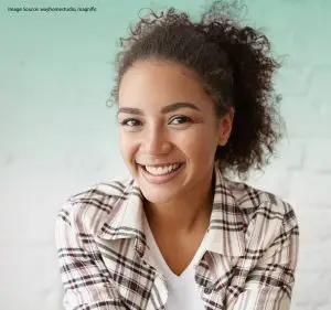 A beautiful, bright smile featuring healthy, naturally restored teeth.